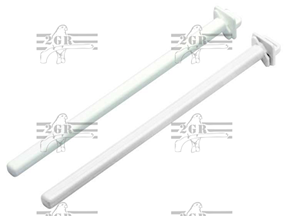 8.5" White Plastic Twist in Perch -  2GR - Canary and Finch Cage Accessories 
