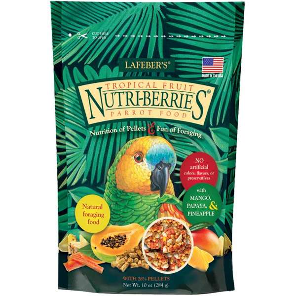 Lafeber Parrot Tropical Fruit Nutriberries balanced like pellets, just not ground up - Non GMO Pellets Lafeber, Tropical Fruit, Nutriberries, Non GMO Parrot Food, Parrot food, Parrot Supplies, Bird Supplies